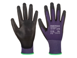 Luvas De Tela Sensível Ao Toque Pu Para Tarefas De Precisão / Roxo Preto / S Portwest