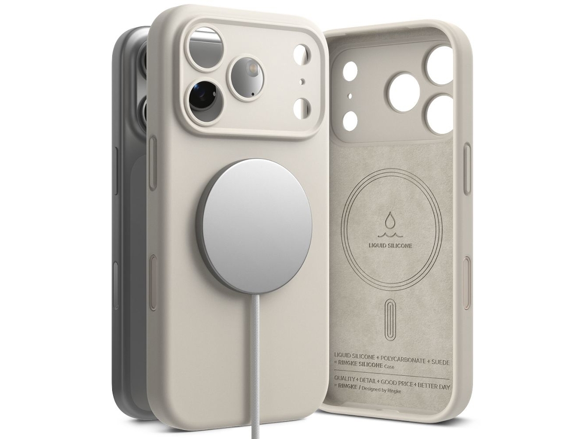 Capa Ringke Para Iphone 17 Pro Com Magsafe Em Silicone E Pedra