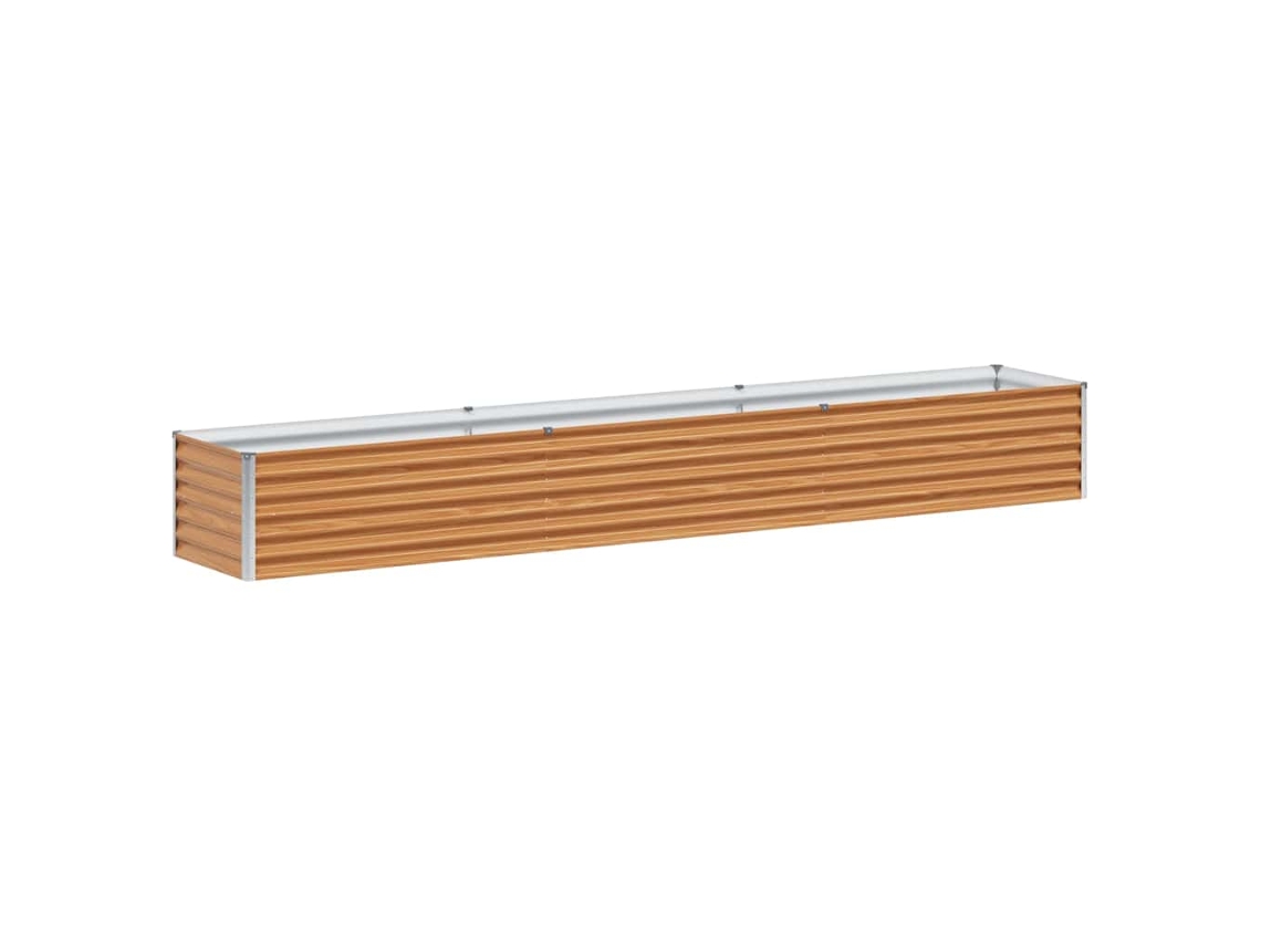 Conjunto 1 Cama De Jardim Vidaxl Castanho Aço (290 X 50 X 36 Cm)