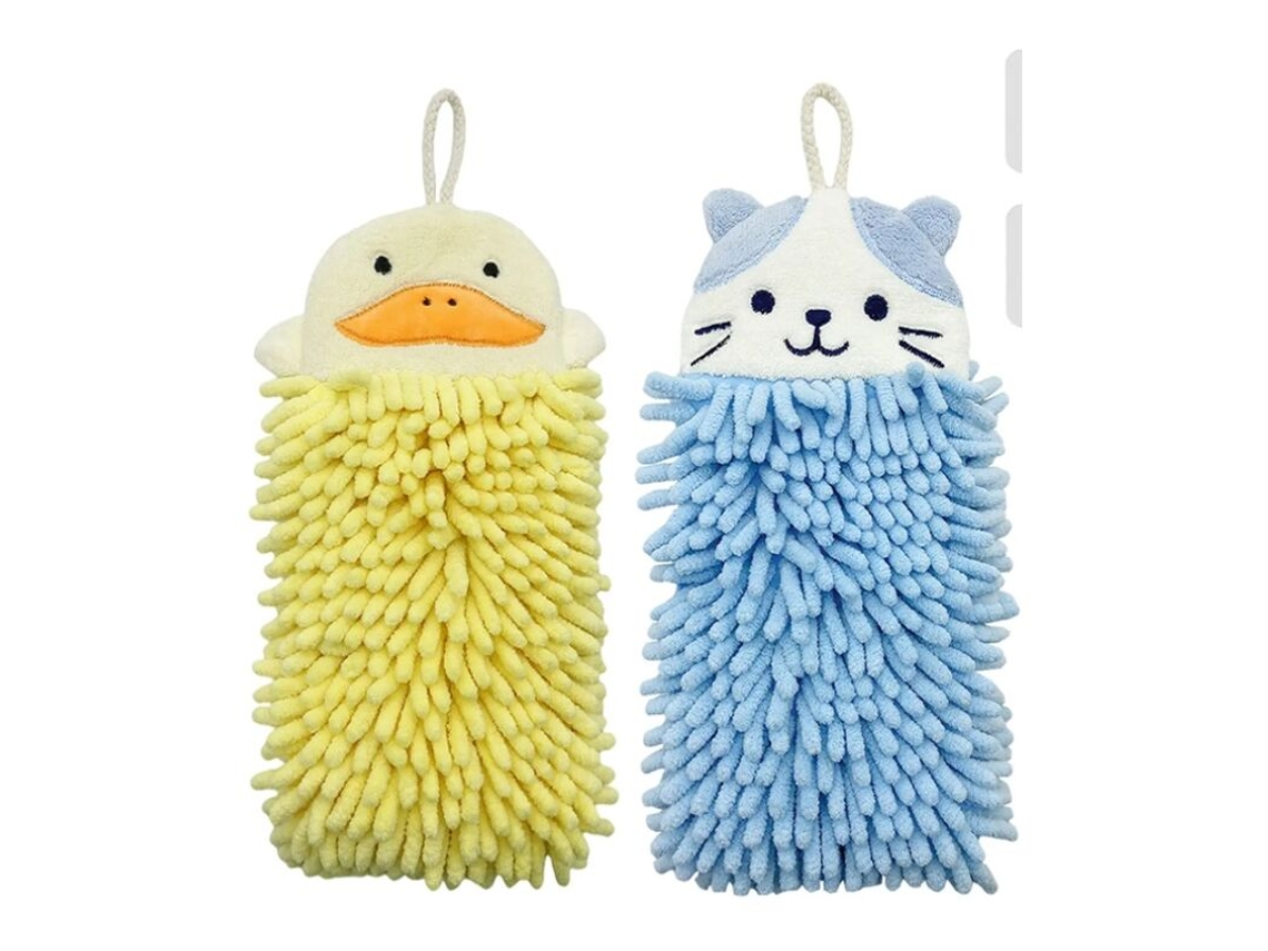 Toalha de Parede com Estampa de Animais Fofos, Macia e Felpuda, em Microfibra, de Secagem Rápida e Absorvente AQUAFORGE