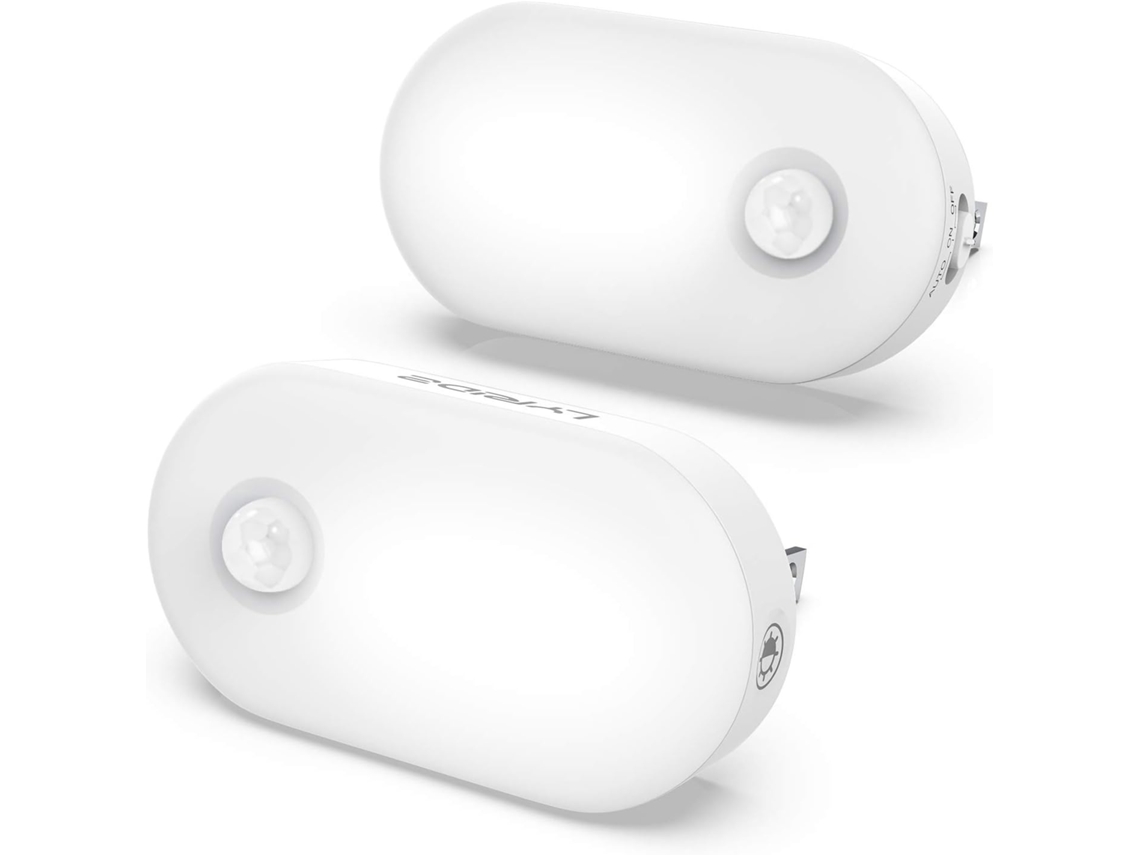 Lurelia Lâmpada Noturna Led, 2 Peças, Sensor De Movimento, Plug-in, Branco Frio