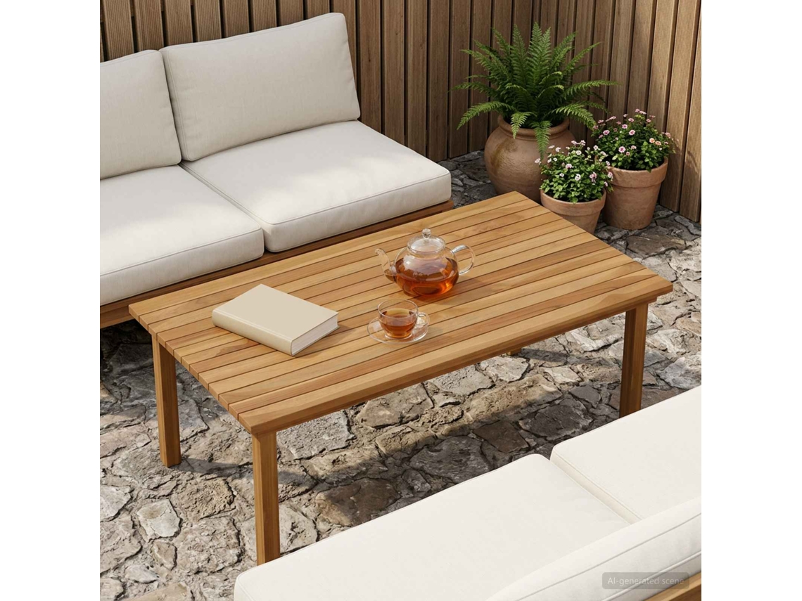 Vidaxl Tampo De Mesa 100 X 50 X 3,5 Cm Retangular Natural