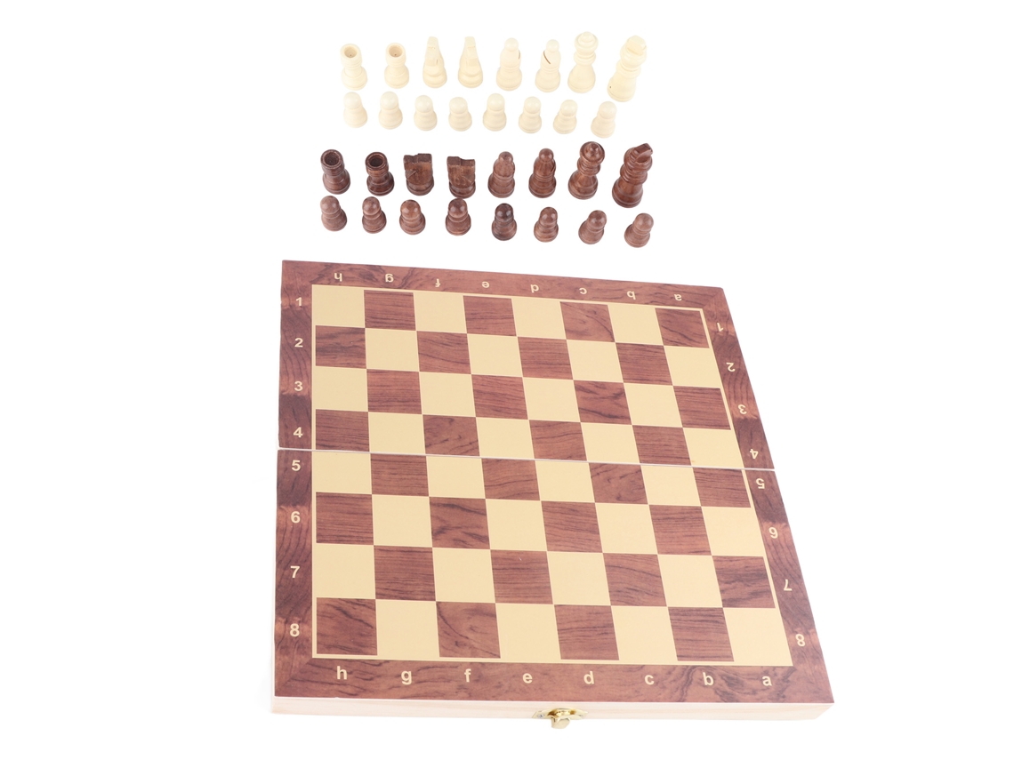 Ats set de Xadrez Magnético de Madeira Portátil com Tabuleiro Plegável Jogo de Mesa para Crianças Iniciantes Adultos