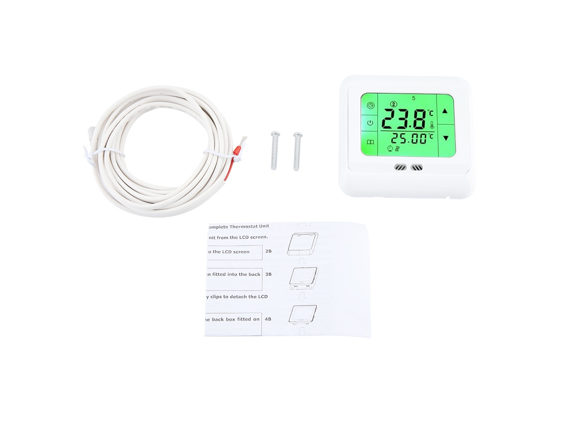 Termostato De Aquecimento De Piso Laxiscreed Com Programação Semanal E Visor Táctil