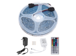 Fita de LED Bj-Rgb com 300 LEDs, à prova d'água, flexível e dimerizável, para decoração de iluminação.