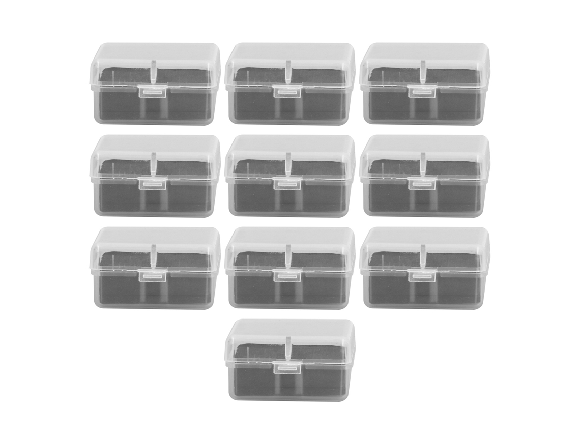 Rebe-10pcs Caixa De Armazenamento Portátil 4x4x2cm Para Joias, Peças Pequenas, Medicamentos E Suportes De Lâmpadas
