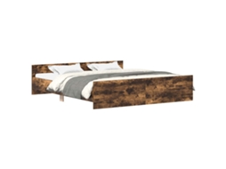 Bed Frame, Bed Frames Vidaxl Marrom Madeira Processada (180 X 200 Cm)