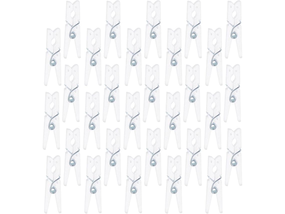 100-mini Clips De Plástico Transparente 3x0, 4cm, Clips Resistentes E Firmes Para Anotações Artesanato, Para Apoio