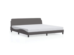Bed Frame, Bed Frames Vidaxl Cinzeto Couro Artificial (200 X 200 Cm)