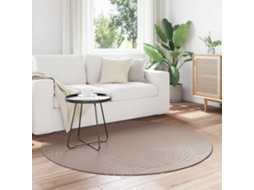 Vidaxl Tapete Para Uso Interno E Externo Palmeras Bege Ø 160 Cm