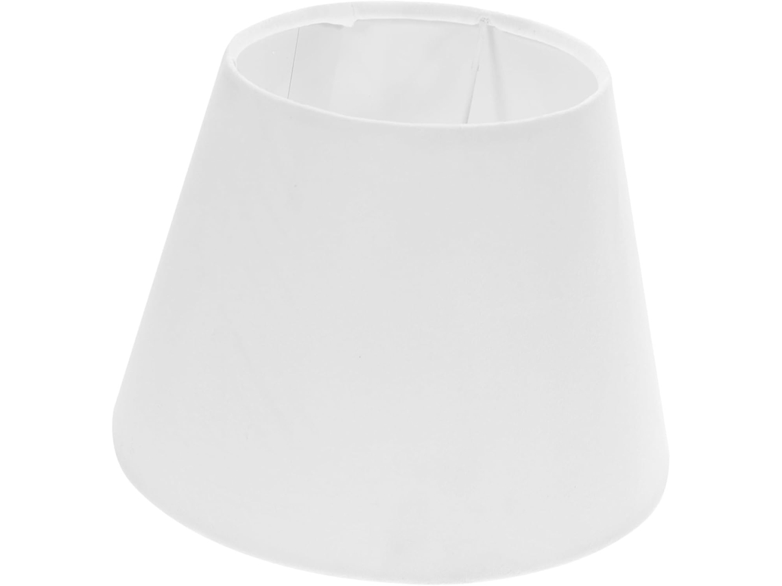 Luminária de Mesa Moderna Branca com Soquete E27 Cm e Acabamento em Tecido. SFUSHOS