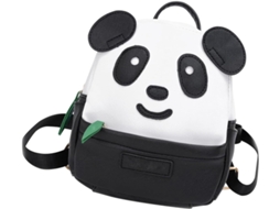 Mochila Fofa De Panda Para Meninos E Meninas, Pequena Mochila Escolar Preta Para Viagens.