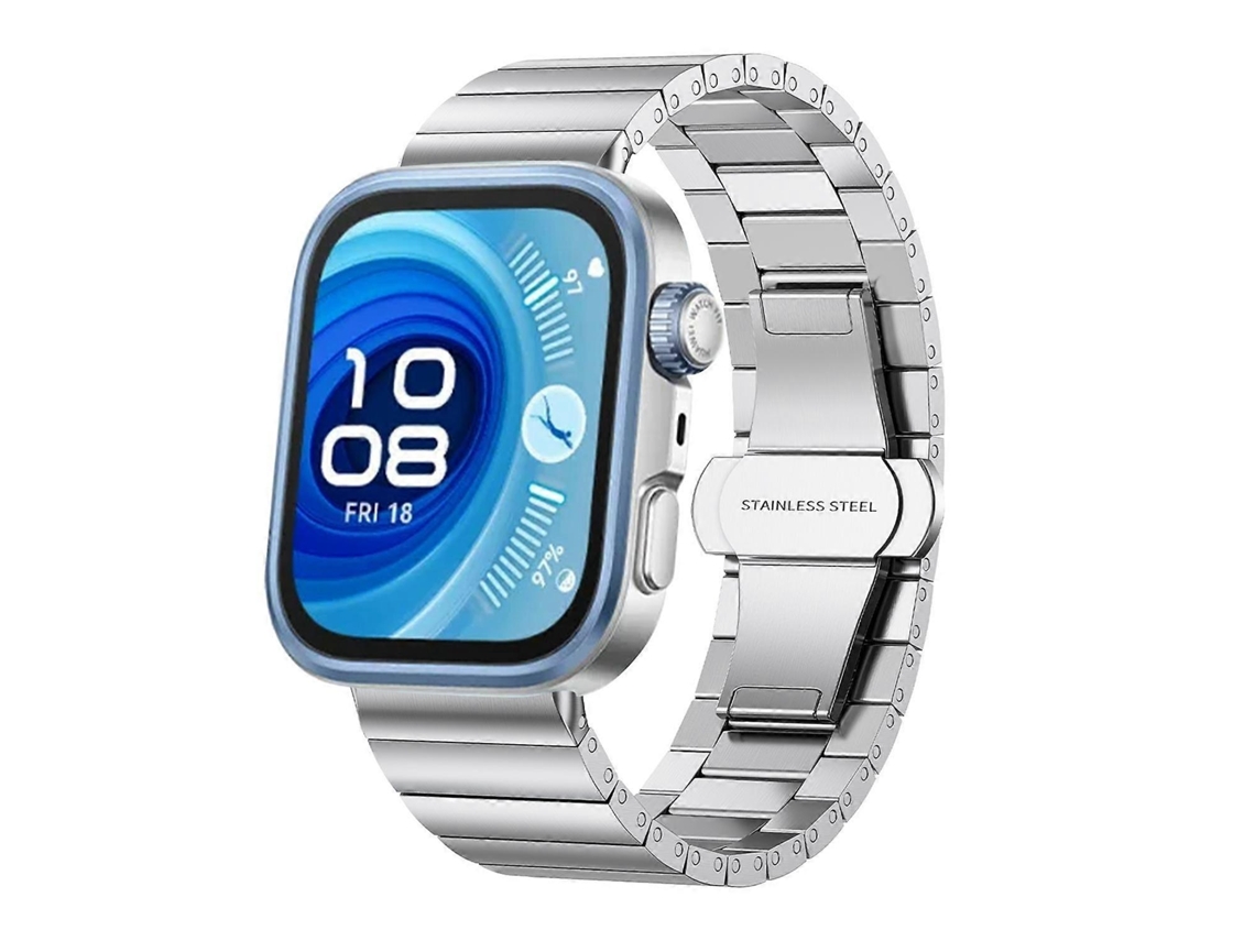 Pulseira De Bambu E Aço Inoxidável Para Huawei Watch Fit 4 / 4 Pro / 3
