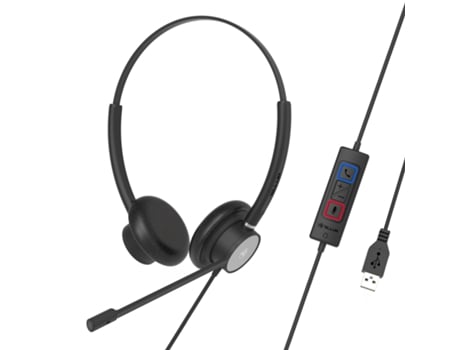 Auscultadores Tellur Voice 320 para Call Center com Fio Binaural Usb Preto