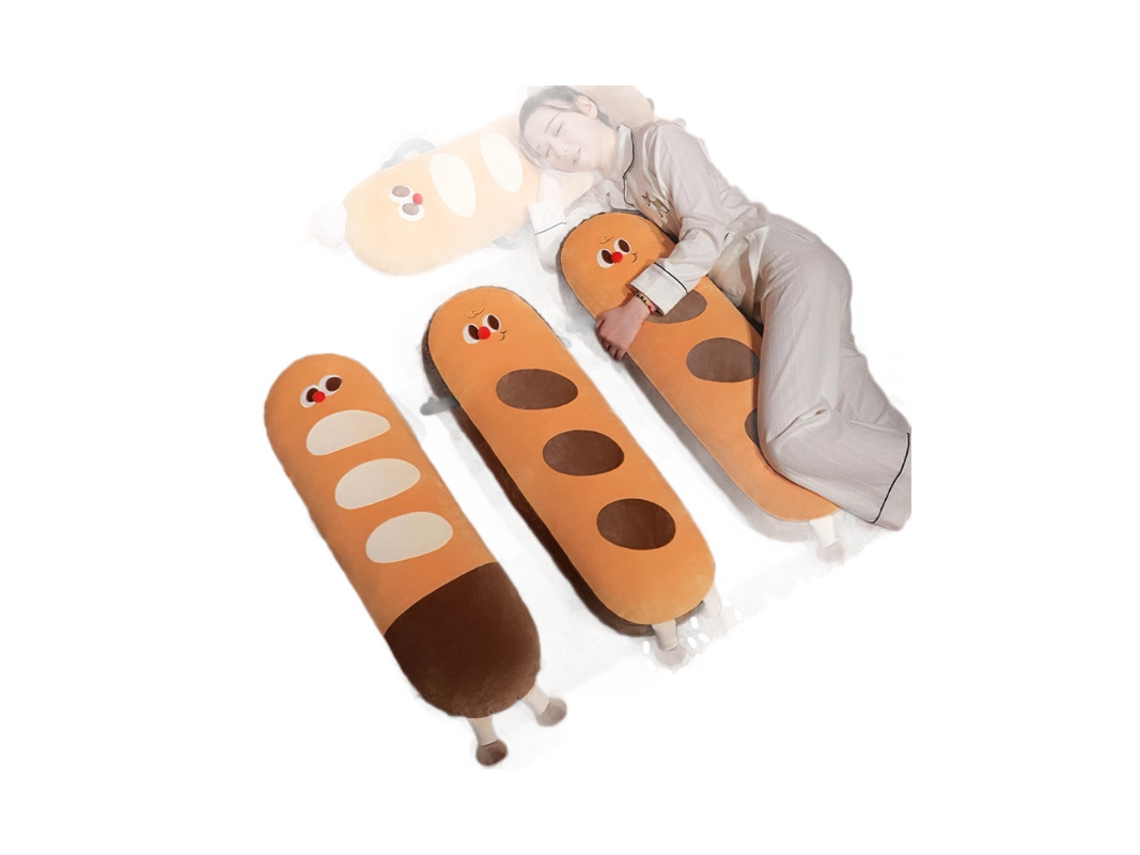 Almofada Longa Formato Baguete Cartoon Fofa para Sofá Cama Travesseiro Lavável Modelo Chapéu de Chef CHABERLU