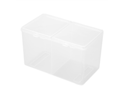 Organizador De Beleza Com 2 Compartimentos Para Algodão, Esmaltes, Glitter E Ferramentas De Manicure