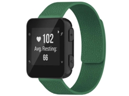 Bracelete para Garmin XIAOMOYU Forerunner 35 / 30 / 35j Silicone Magnético Textura de Lichia Verde Escuro (20mm)