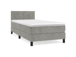 Box Spring Bed, Box Spring Beds Vidaxl Cinzeto Veludo (90 X 190 Cm)