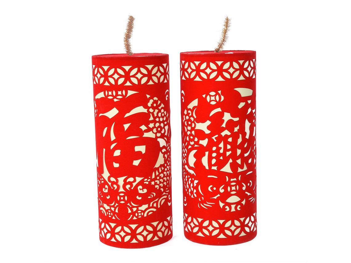 JILLIOPER Fogos de Artifício Simulados para Ano Novo Chinês Decorações para Festas de Primavera (Normal L)