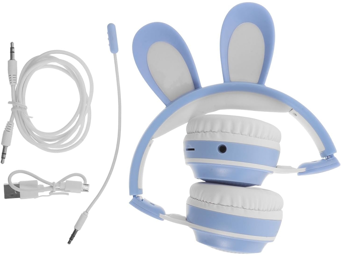 Fone De Ouvido Gamer Com Led E Coelho Para Jogos Kawaii Som Meninas