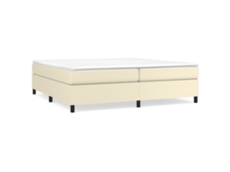 Box Spring Bed, Box Spring Beds Vidaxl Creme Couro Artificial (200 X 200 Cm)