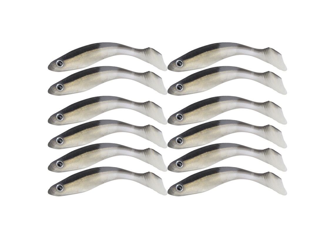 Isca Artificial Silicone Preta 2 Conjuntos