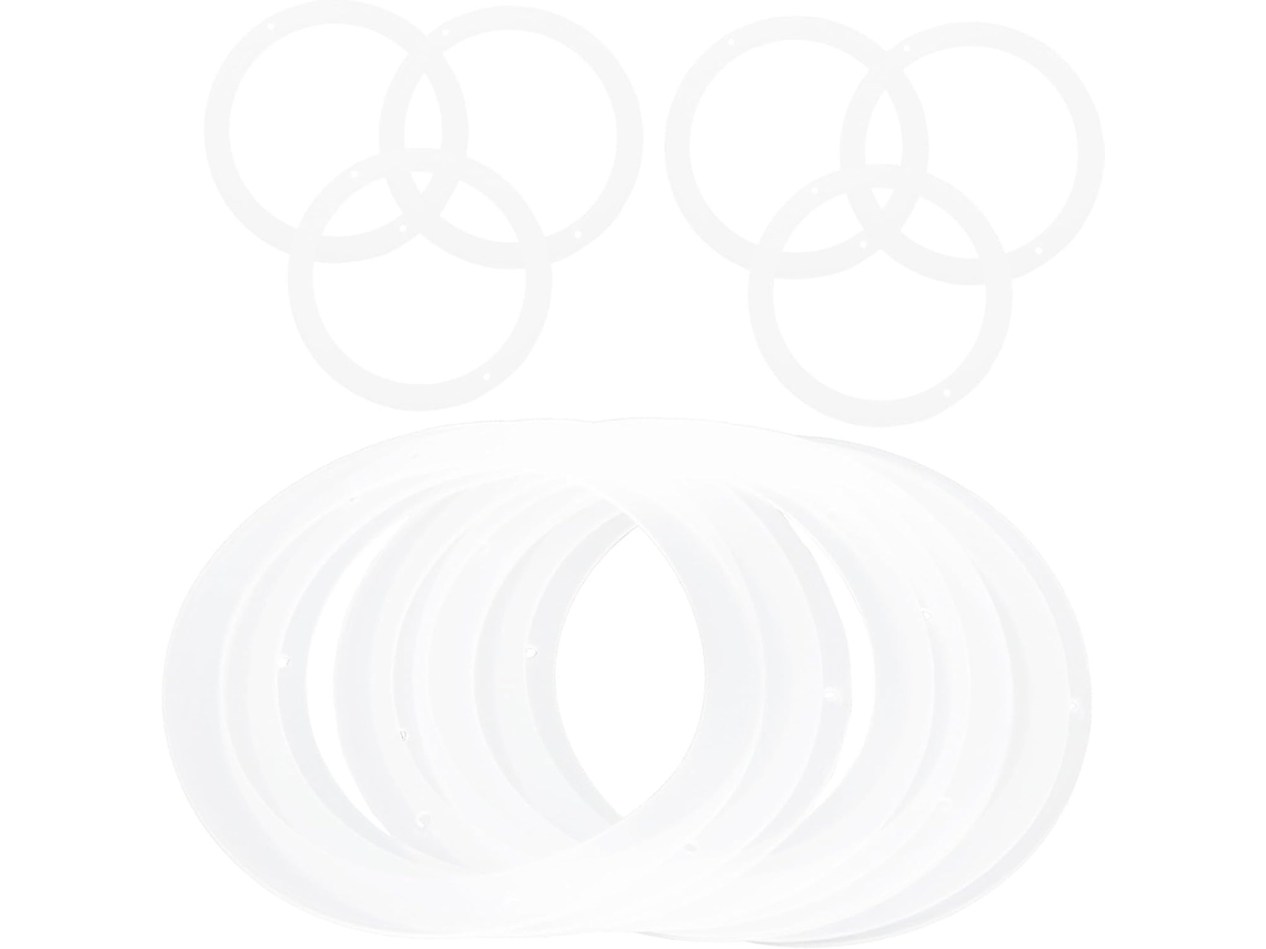 Toyvian Conjunto De 20-tampas Silicone Brancas Para Potes, Anéis De Vedação Herméticos Reutilizáveis Para Conservar E