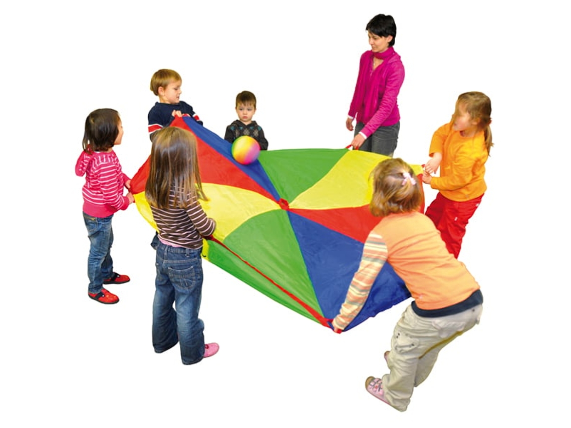 Tapete De Atividades Eduplay Com Paraquedas, 500 Cm, Multicolorido, Para Crianças.
