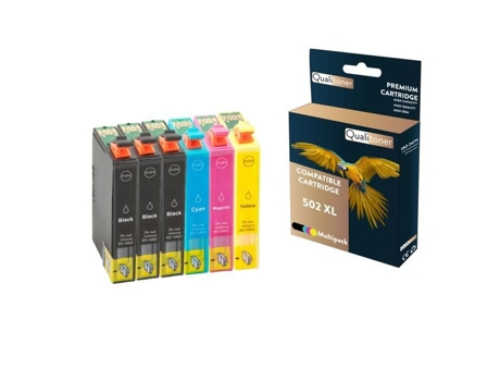 Cartuchos Compatíveis Para Epson 502 Xl 502xl Preto Ciano Magenta Amarelo (gêmeos) Para Epson Expression Home Qualitoner (x3)