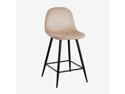 Sklum Pack De 2 Bancos Altos Em Veludo Glamm Poliéster     Preto     ↑65 Cm            Castanho Trigo