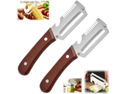 Conjunto De 3 Facas Multifuncionais Para Legumes E Frutas, Incluindo 2 Facas De Cozinha, Descascador Com Cabo Em Pp, Abridor De Garrafas E Faca Corte