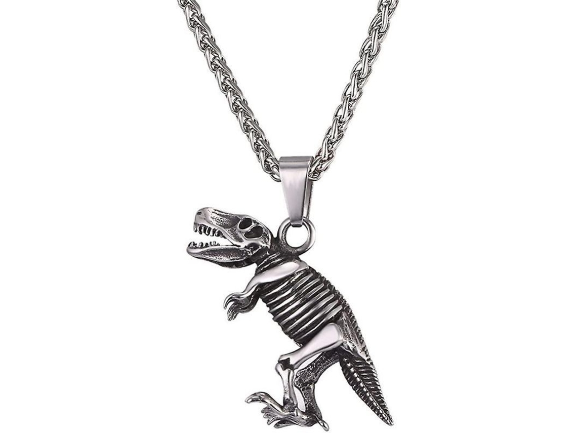 2026-colgante De Tiburón/pez/delfín Joyería Animal Collar Hombre Niño Acero Inoxidable 316l 03 Dinossauro Inoxidável