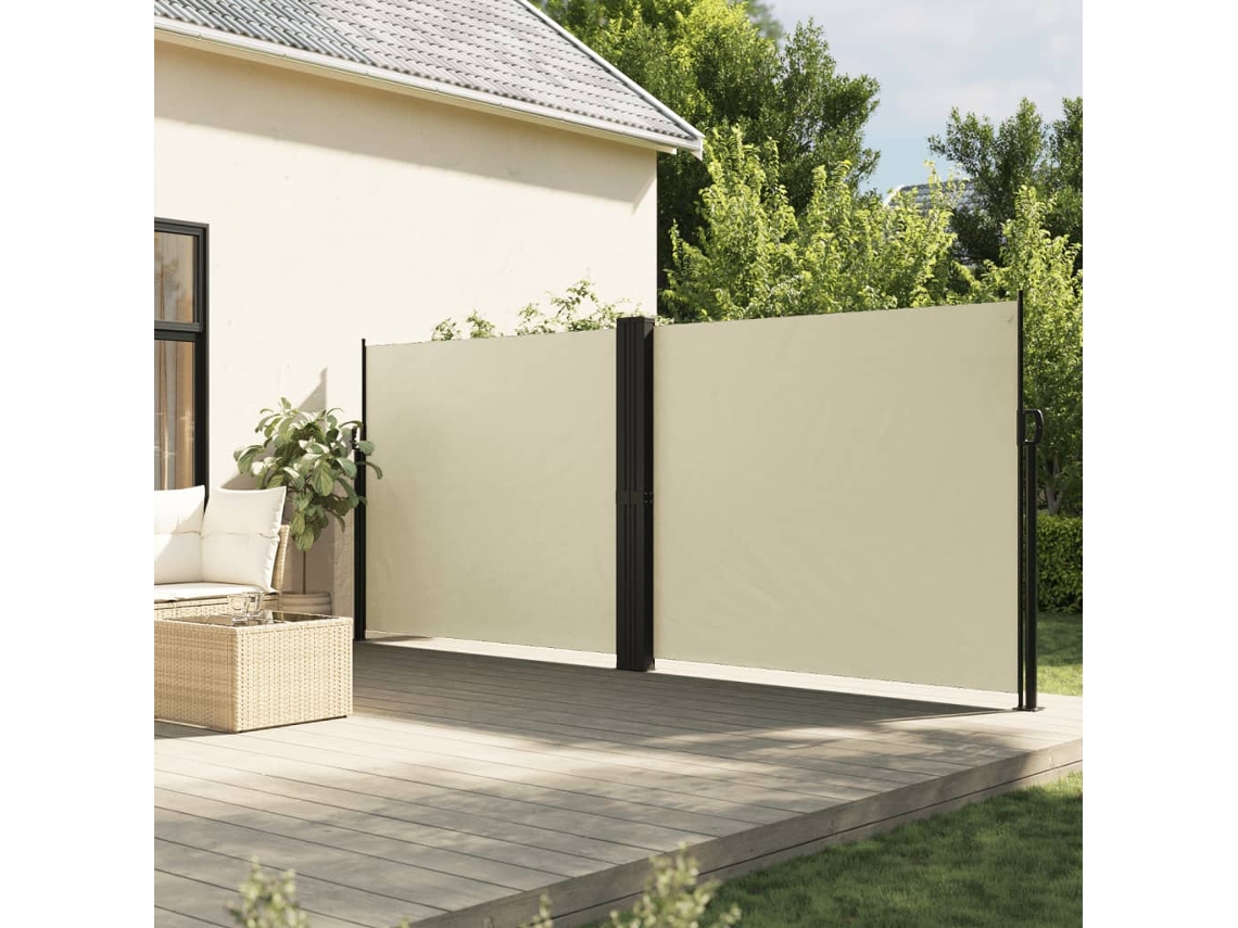 Vidaxl Toldo Lateral Retrátil 180x1000 Cm Cor Creme