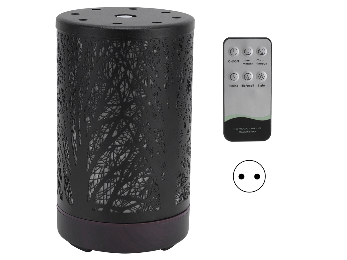 Umidificador com Controle Remoto S/MARCA, Luz Noturna, Difusor Aromático, 100ml