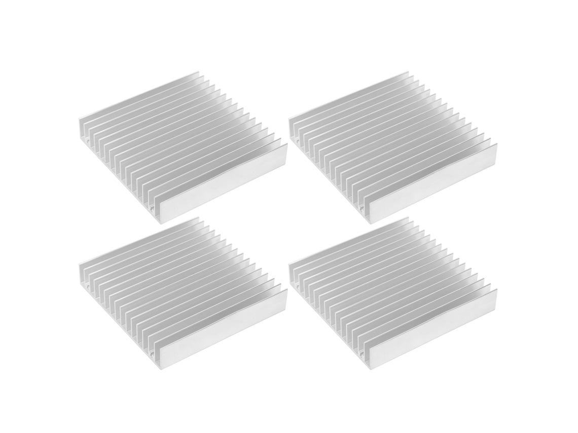 4 Peças Dissipador de Calor de Alumínio para Roteador 100x18x100mm Peças de Resfriamento