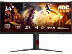 Monitor Gaming AOC CU34G4Z (34'' - Wide Quad HD - 0.3 ms - Preto)