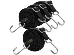 Cintas Elásticas Com Ganchos, 200 Cm De Comprimento, Cintas De Borracha Pretas Ajustáveis​​ Com Ganchos Para Bagagem, Bagageiros De Teto, Lonas