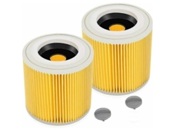 Kit com 2 Filtros de Cartucho para Aspiradores Krcher Wd3 Premium, Wd2, Wd3, Wd3p, Mv2 e Mv3, Filtro Wd3 BRILVIBERA