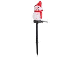 Lâmpada de jardim solar boneco de neve natal LED à prova d'água decorativa pátio | S/MARCA
