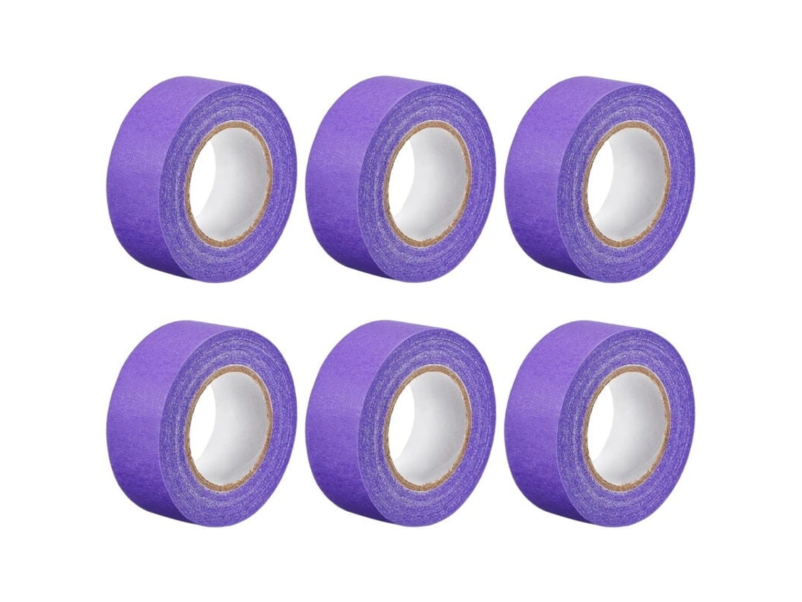 6 Rolos De Fita Adesiva Roxa Para Pintura, 25 Mm De Largura, 20 21 M De Comprimento Aquaforge (1 Polegada)