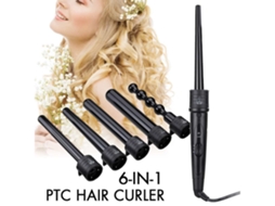 Modelador De Cabelo Cerâmico Profissional Intercambiável 6 Em 1 9-32mm Modelador De Cabelo Rotativo Ferramentas De Estilo*