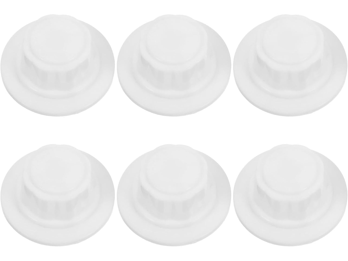 Pacote Com 6 Tampas De Porca Brancas Para Pás De Ventilador/16 Polegadas Peças De Reposição Universais