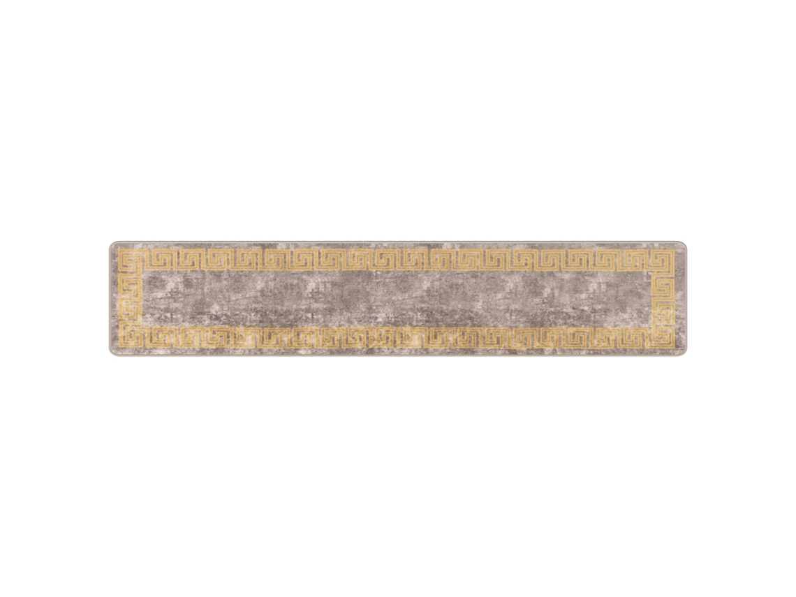 Conjunto 1 Tapete Runner Vidaxl Cinzento Poliéster (50 X 250 Cm)