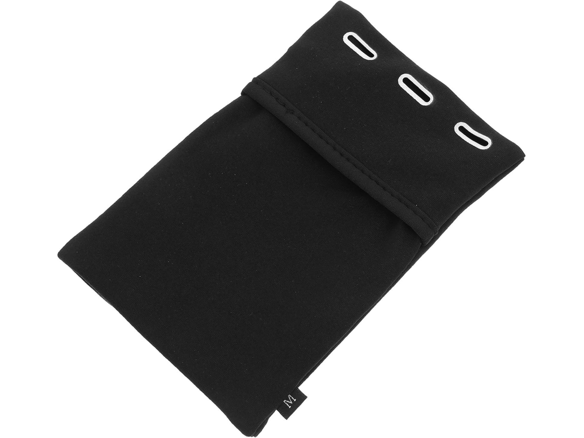 Braçadeira Preta Leve E Flexível Para Corrida Com Suporte Para Celular.