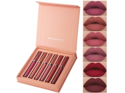 Set De 6 Batons Líquidos Mate Para Mulher Impermeável De Longa Duração Brilho Labial Mate