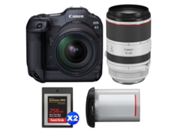 Eos R3 + Rf 24 70mm F/2.8 L Is Usm + Rf 70 200mm F/2.8 L Is Usm + 2 Sandisk 256gb Extreme Pro Cfexpress Type B + Canon Lp + Ebook Pricedirect CANON