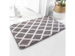 2026-alfombril De Banho Linjou Microfibra Ultra Suave Antideslizante Absorvente Lavável Na Máquina 50x80cm Cinza Cinza 50x80cm