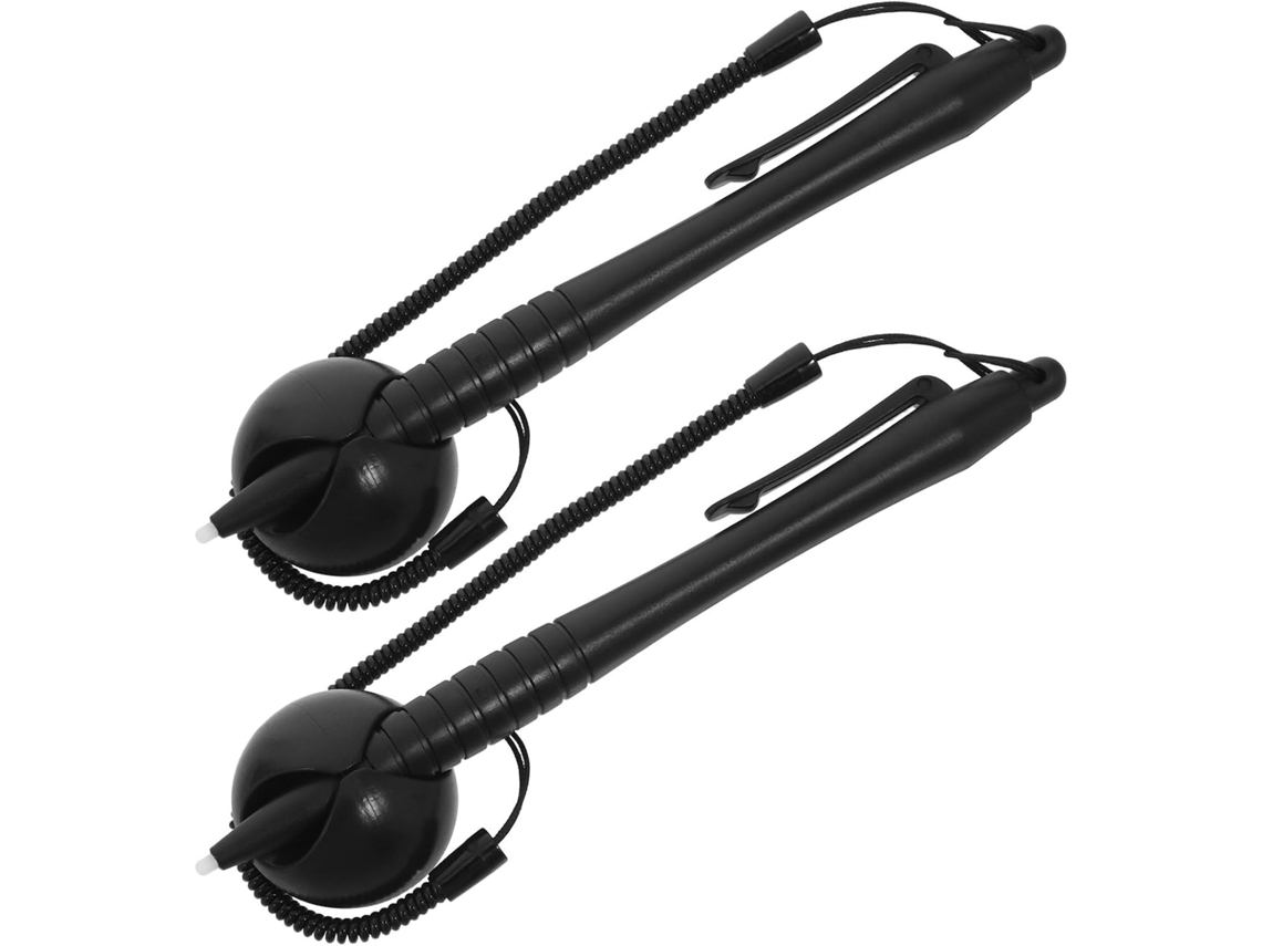 Conjunto De 2 Canetas Stylus Para Telas Resistivas Com Cabo Anti-perda E Suporte.