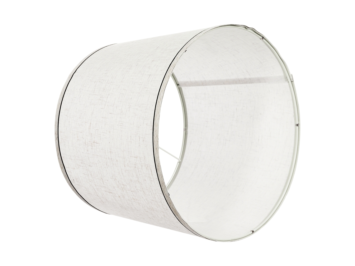 Abajur Succebuy 2 Peças Com Harpa 29x32x24,5 Cm Linho Claro Borda Preta
