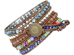 Pulseira De Relógio Boêmia Com Miçangas Para Smartwatch, Couro